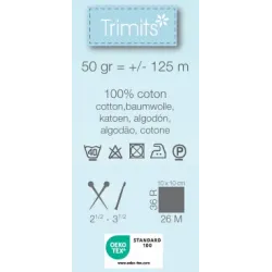 Algodón Câline Trimits - 100% Algodón Mercerizado 50g | Chat Crochet