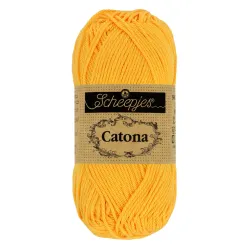 Coton Scheepjes Catona 50g 208 Yellow Gold - Chat Crochet