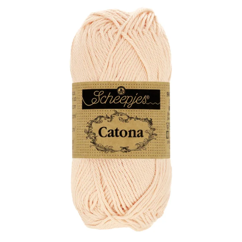 Coton Scheepjes Catona 50g 255 Shell - Chat Crochet