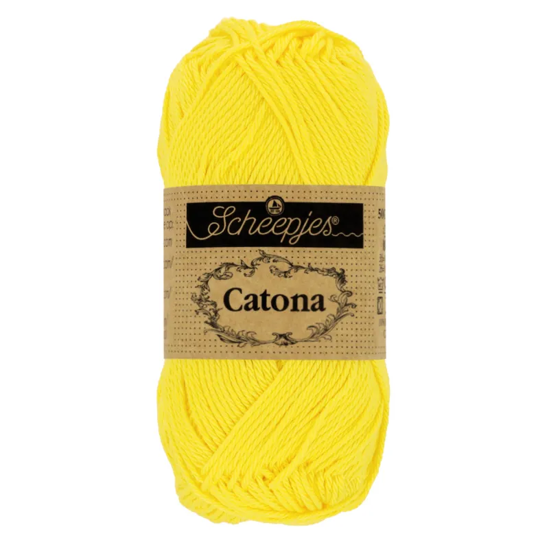Coton Scheepjes Catona 50g 280 Lemon - Chat Crochet