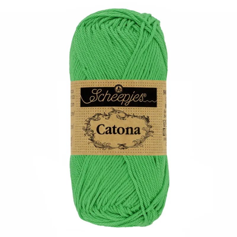 Coton Scheepjes Catona 50g 389 Apple Green - Chat Crochet