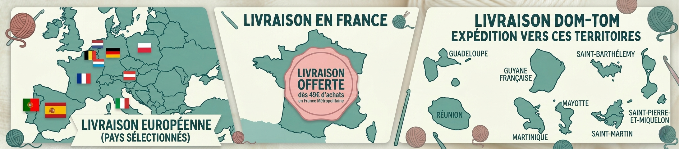 Livraison offerte a partir de 49€ d'achats en France métropolitaine - Livraison en Europe et dans les DOM-TOM