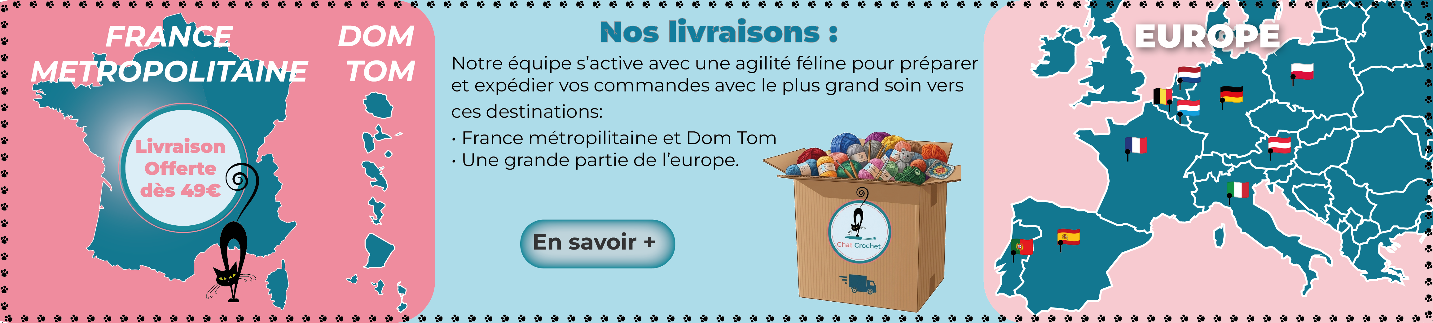 Livraison offerte a partir de 49€ d'achats en France métropolitaine - Livraison en Europe et dans les DOM-TOM